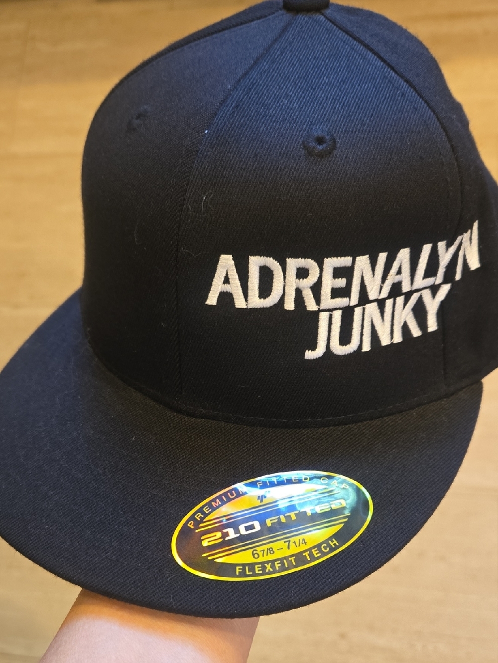 210 Fitted Black "Adrenalyn Junky" Hat